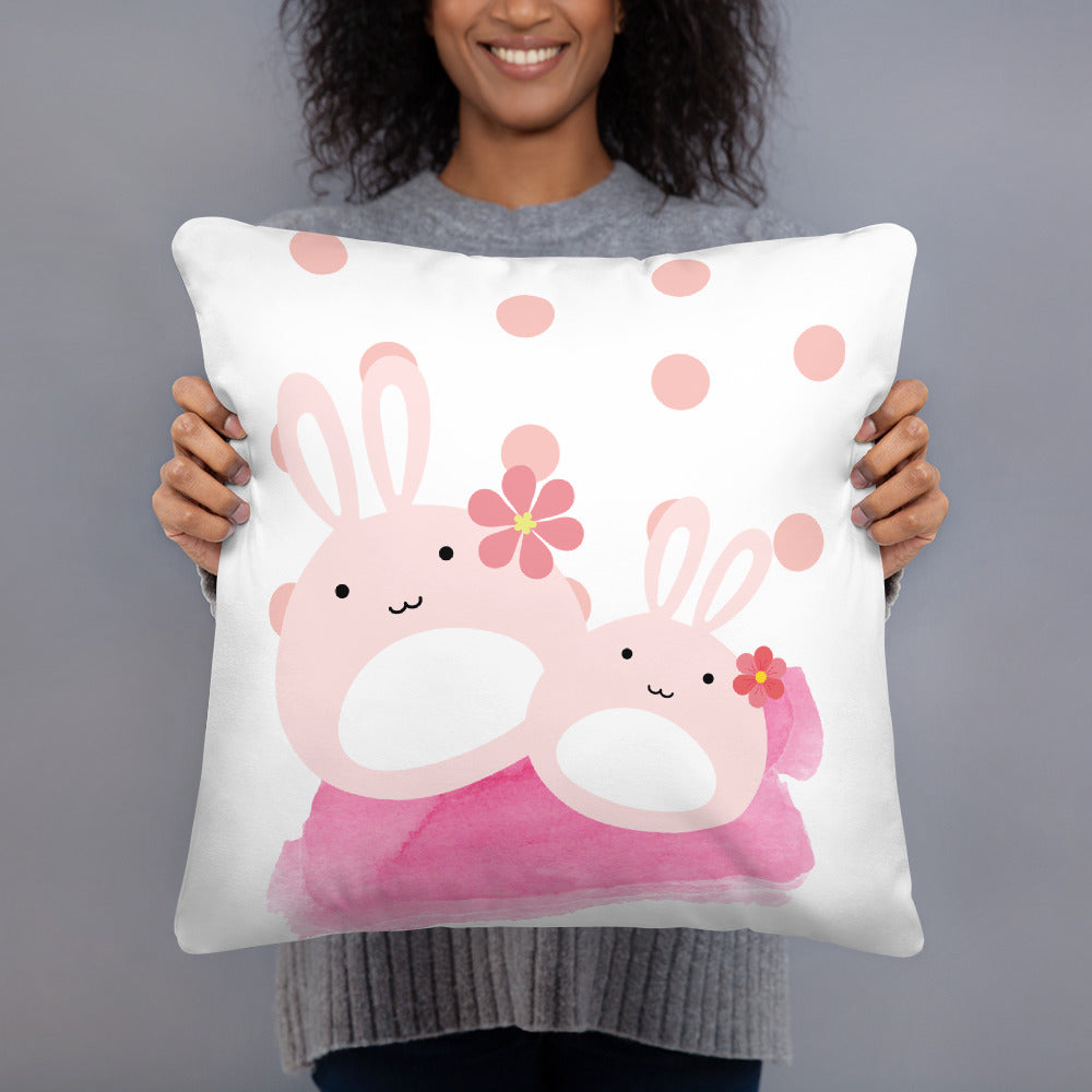 Basic Pillow Pink Bunny