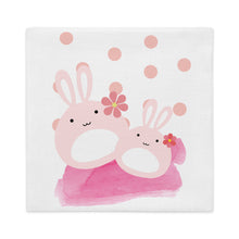 Load image into Gallery viewer, Premium Pillow Case Pink Bunnies
