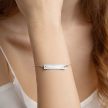 Load image into Gallery viewer, Your Name on it - Engraved Silver Bar Chain Bracelet
