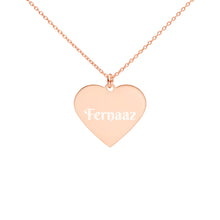 Load image into Gallery viewer, Personalized Engraved Silver Heart Necklace
