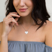 Load image into Gallery viewer, Personalized Engraved Silver Heart Necklace

