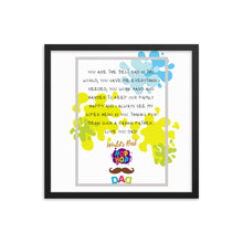 Load image into Gallery viewer, Framed poster for Dad, Best Father
