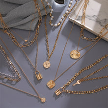 Load image into Gallery viewer, Vintage Multi Layered Necklaces
